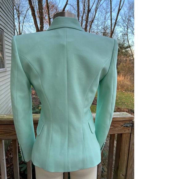 Classic structured Silver Button Double Breasted blazer mint C662 - Picture 4 of 12